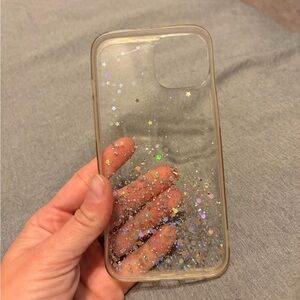 Glitter Star Clear Phone Case